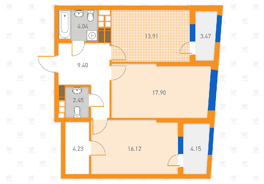 2-кімнатна 75.67 м² в ЖК SOLAR CITY від 24 300 грн/м², Київ