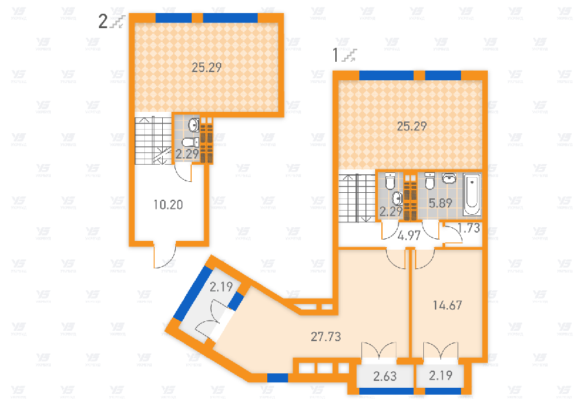 2-комнатная 102.07 м² в ЖК SOLAR CITY от 21 160 грн/м², Киев