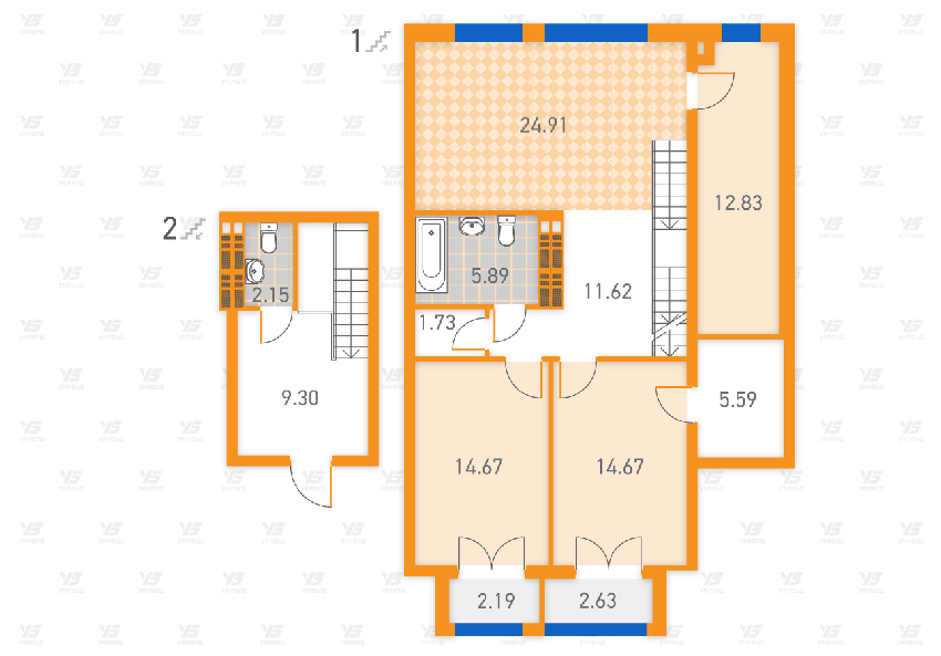 2-кімнатна 108.18 м² в ЖК SOLAR CITY від 20 700 грн/м², Київ