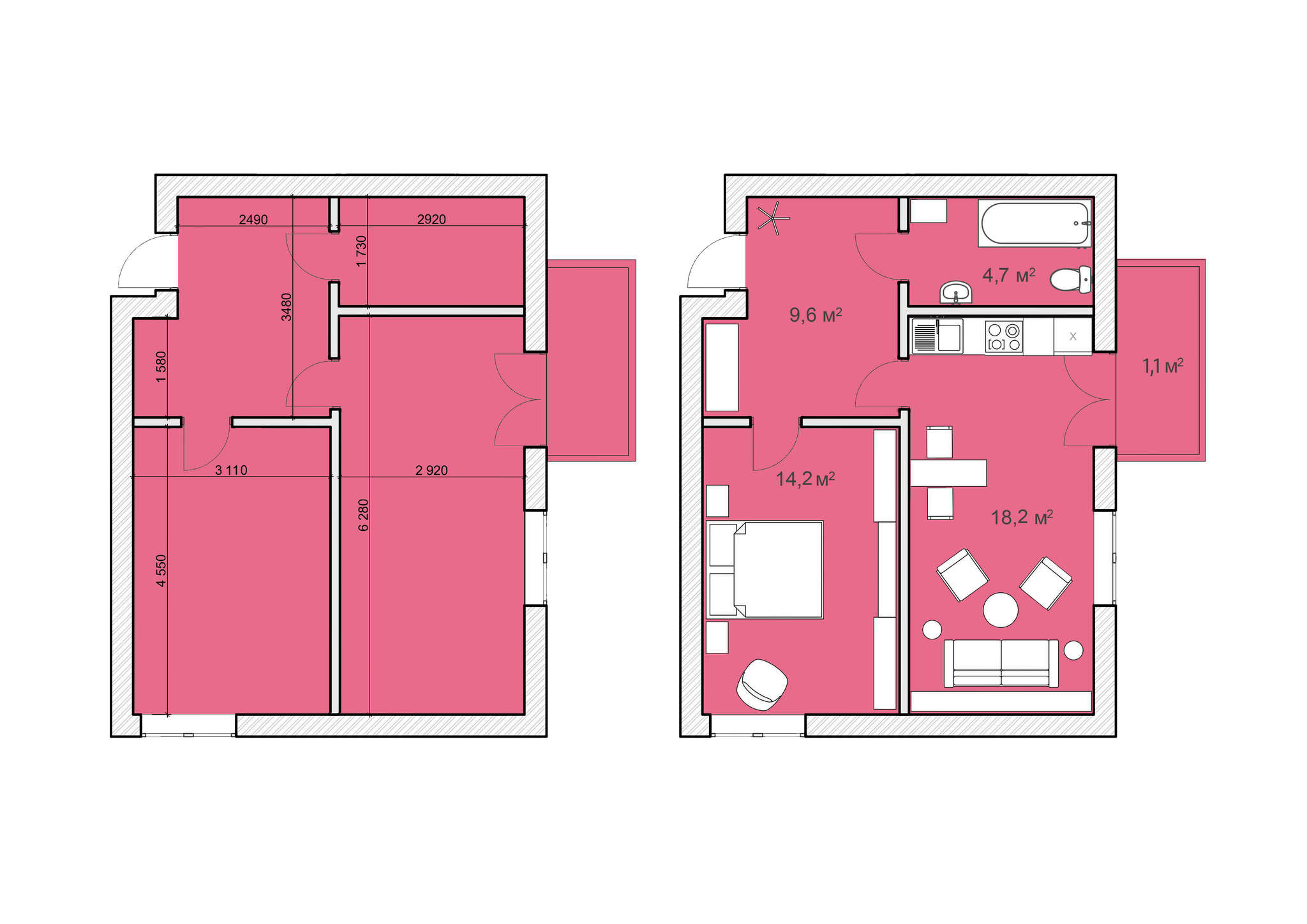 1-комнатная 49.2 м² в ЖК Покровский Двор от 17 500 грн/м², пгт Чабаны