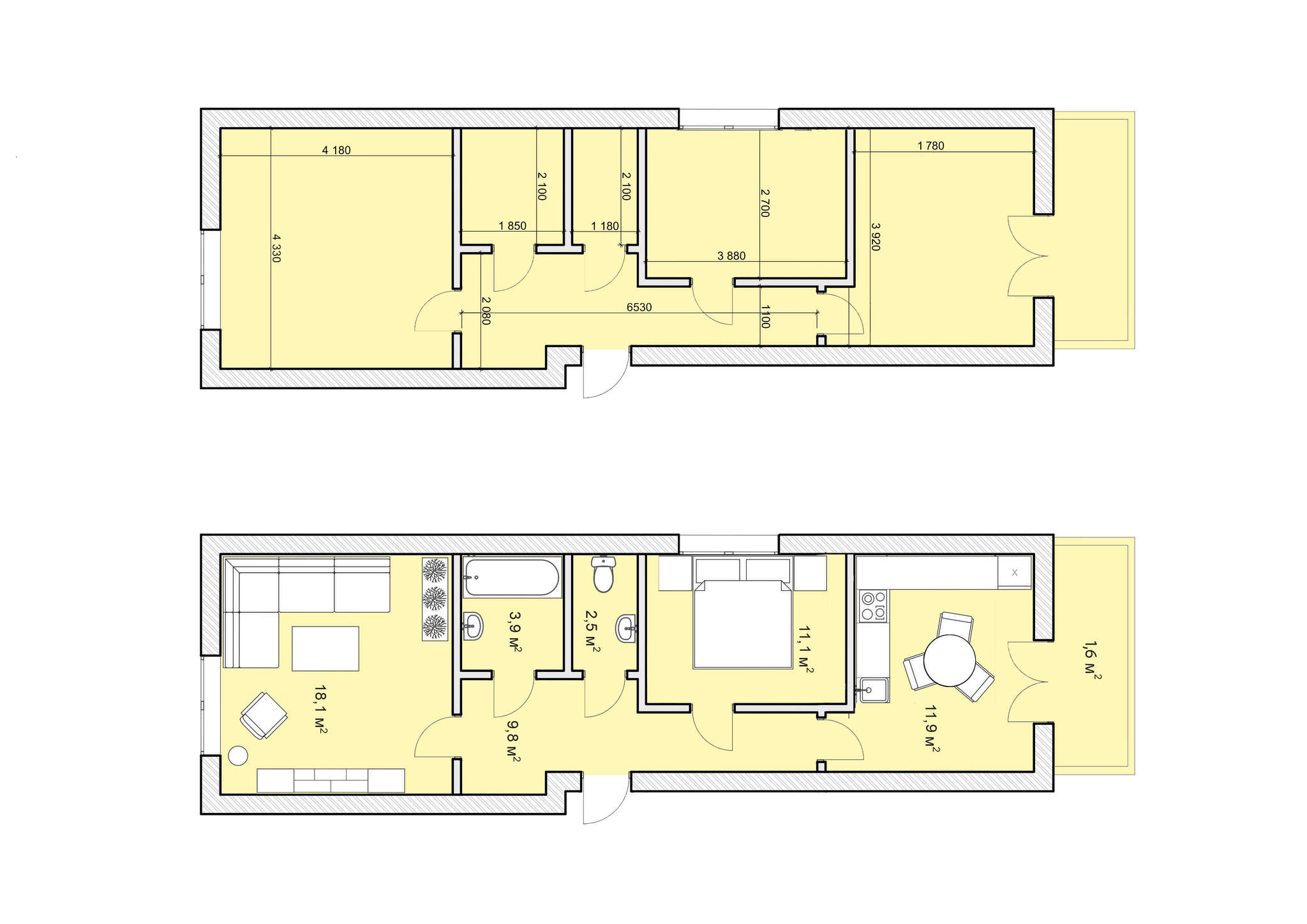 2-комнатная 58.9 м² в ЖК Покровский Двор от 15 800 грн/м², пгт Чабаны