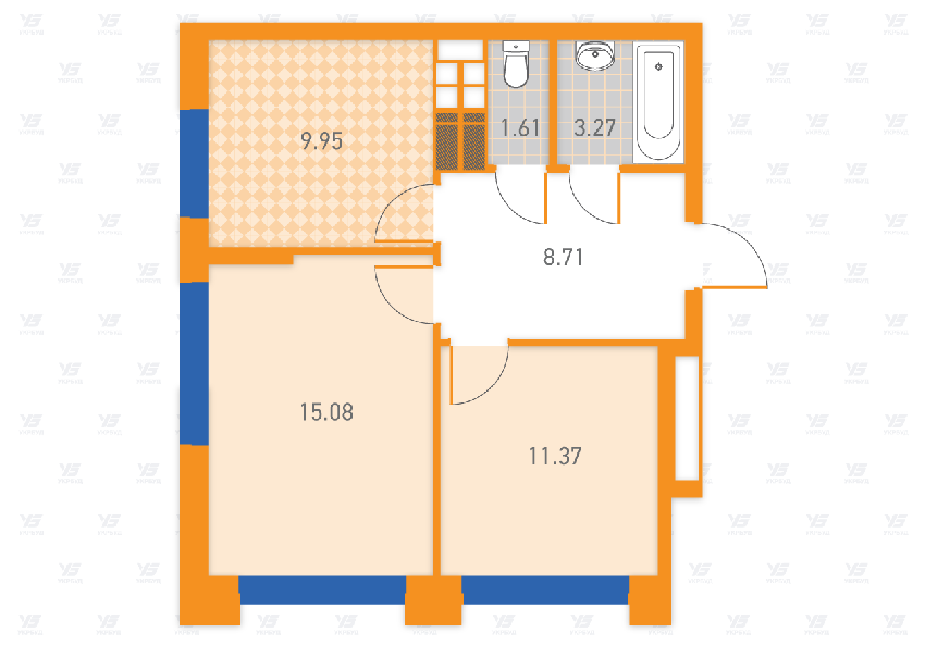 2-комнатная 49.99 м² в ЖК SOLAR CITY от застройщика, Киев