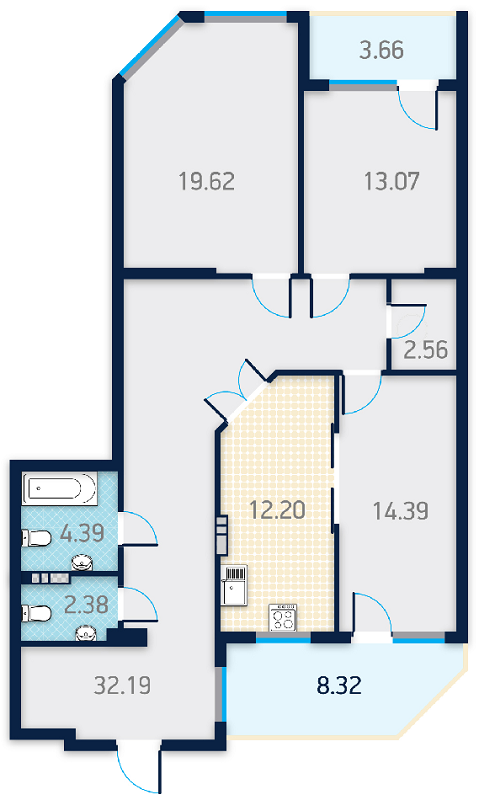 3-кімнатна 105.12 м² в КБ Spas Sky від 58 000 грн/м², Київ