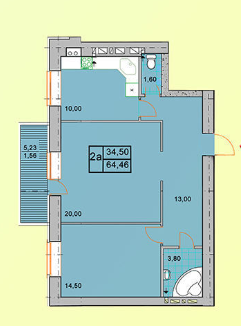 2-кімнатна 64.46 м² в ЖК Паркова Оселя від 14 500 грн/м², м. Буча