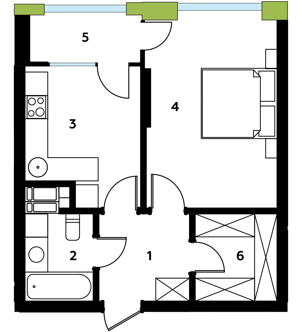 1-комнатная 44.55 м² в ЖК Madison Gardens от 19 500 грн/м², г. Бровары