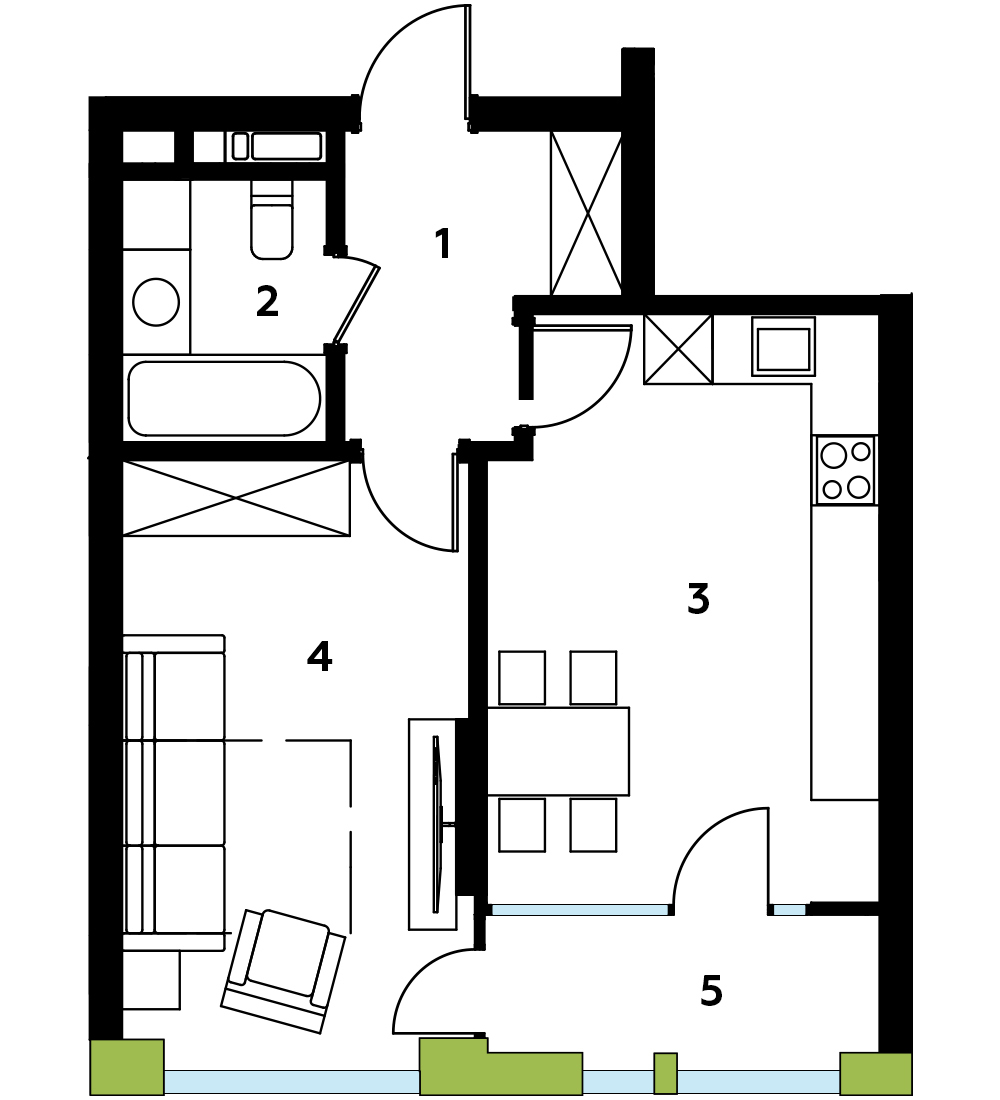 1-кімнатна 45.33 м² в ЖК Madison Gardens від 17 955 грн/м², м. Бровари