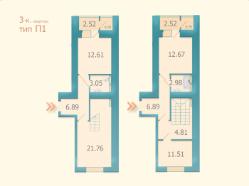 3-кімнатна 89.79 м² в ЖК Козацький від 22 000 грн/м², Київ