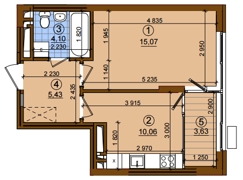 1-комнатная 38.29 м² в ЖК Варшавский Микрорайон от 19 000 грн/м², Киев