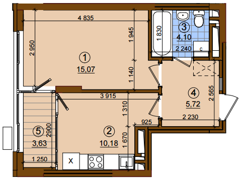 1-кімнатна 38.7 м² в ЖК Варшавський Мікрорайон від 19 000 грн/м², Київ