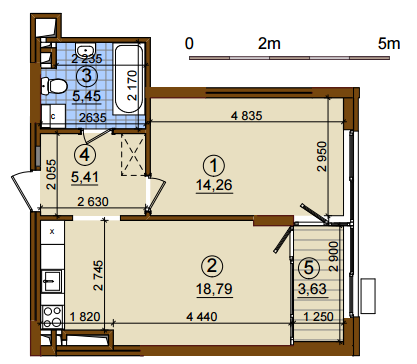 1-комнатная 47.54 м² в ЖК Варшавский Микрорайон от 19 000 грн/м², Киев