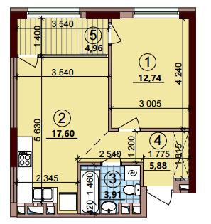 1-комнатная 45.09 м² в ЖК Варшавский Плюс от 18 950 грн/м², Киев