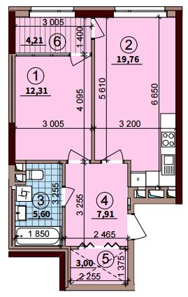 1-комнатная 52.79 м² в ЖК Варшавский Плюс от 18 950 грн/м², Киев