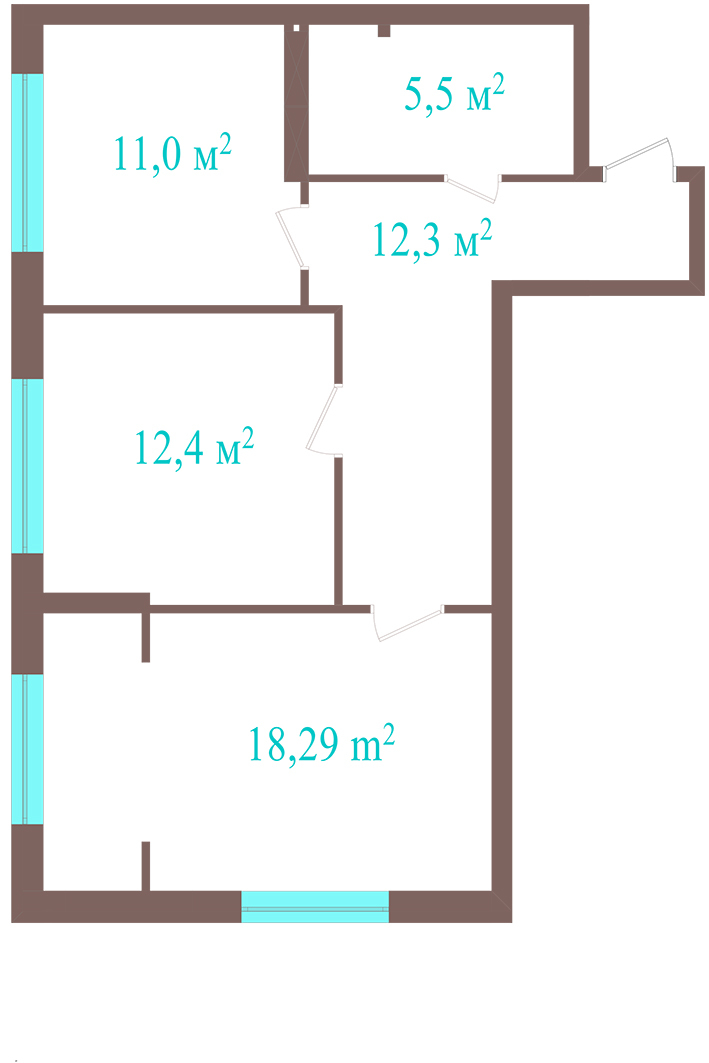 2-комнатная 59.54 м² в ЖК Метрополия от 33 000 грн/м², Киев