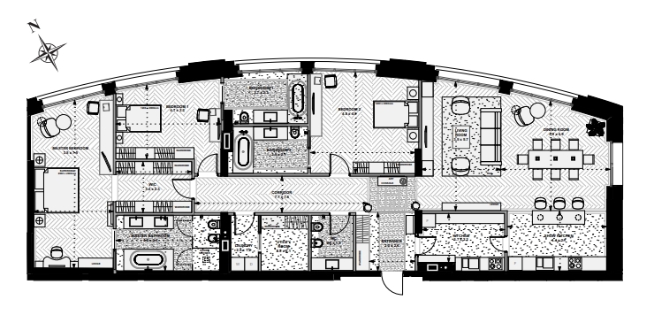 3-кімнатна 205 м² в ЖК Linden Luxury Residences від 128 350 грн/м², Київ