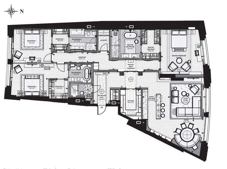 3-кімнатна 215.2 м² в ЖК Linden Luxury Residences від 231 450 грн/м², Київ