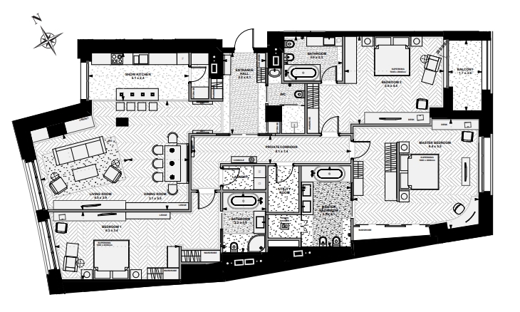 3-комнатная 213.8 м² в ЖК Linden Luxury Residences от 152 050 грн/м², Киев