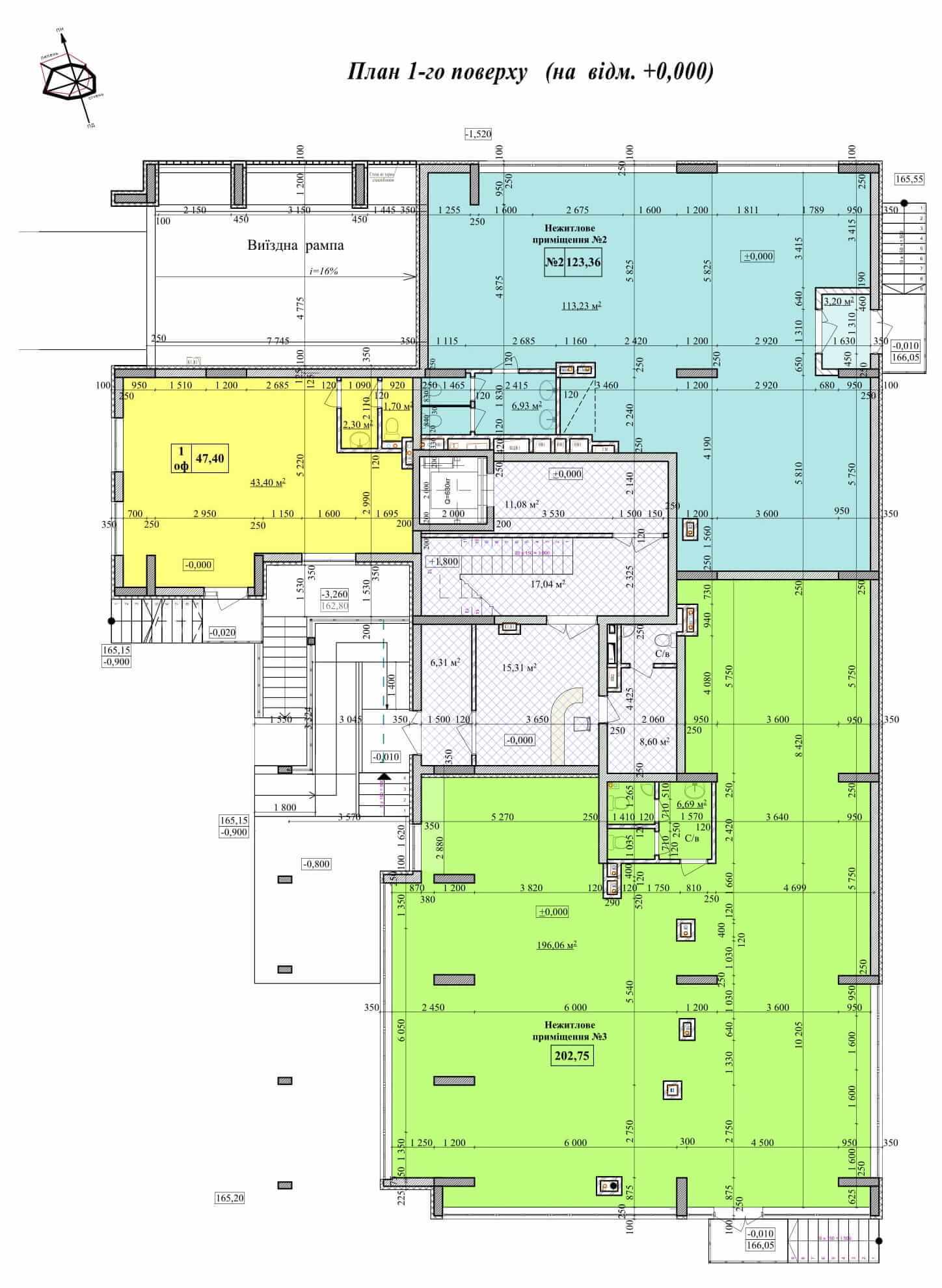 Помещение свободного назначения 123.3 м² в ЖК Дом на Волошина от застройщика, Киев