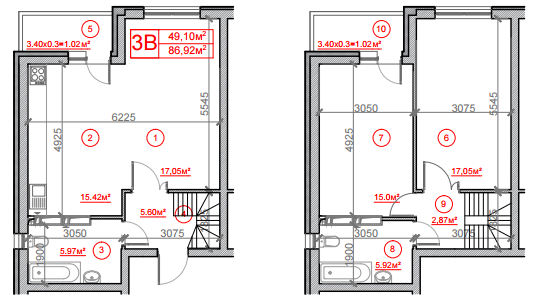 3-кімнатна 86.92 м² в ЖК Рідне місто від 15 700 грн/м², Київ