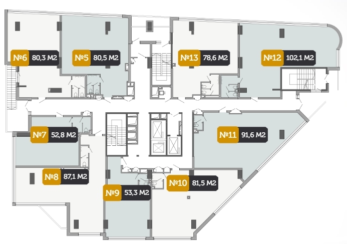 Офис 102.1 м² в ЖК West House от застройщика, Киев