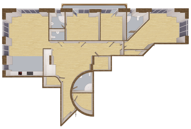 5+ комнат 362.76 м² в КД Арт Холл от 39 250 грн/м², Киев