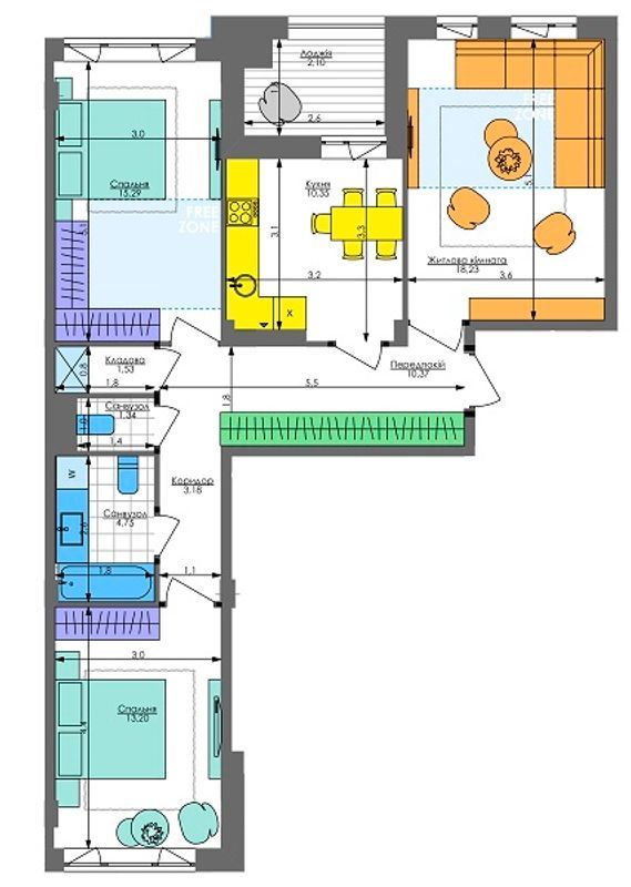 3-кімнатна 80.35 м² в ЖК Respublika від 27 000 грн/м², Київ