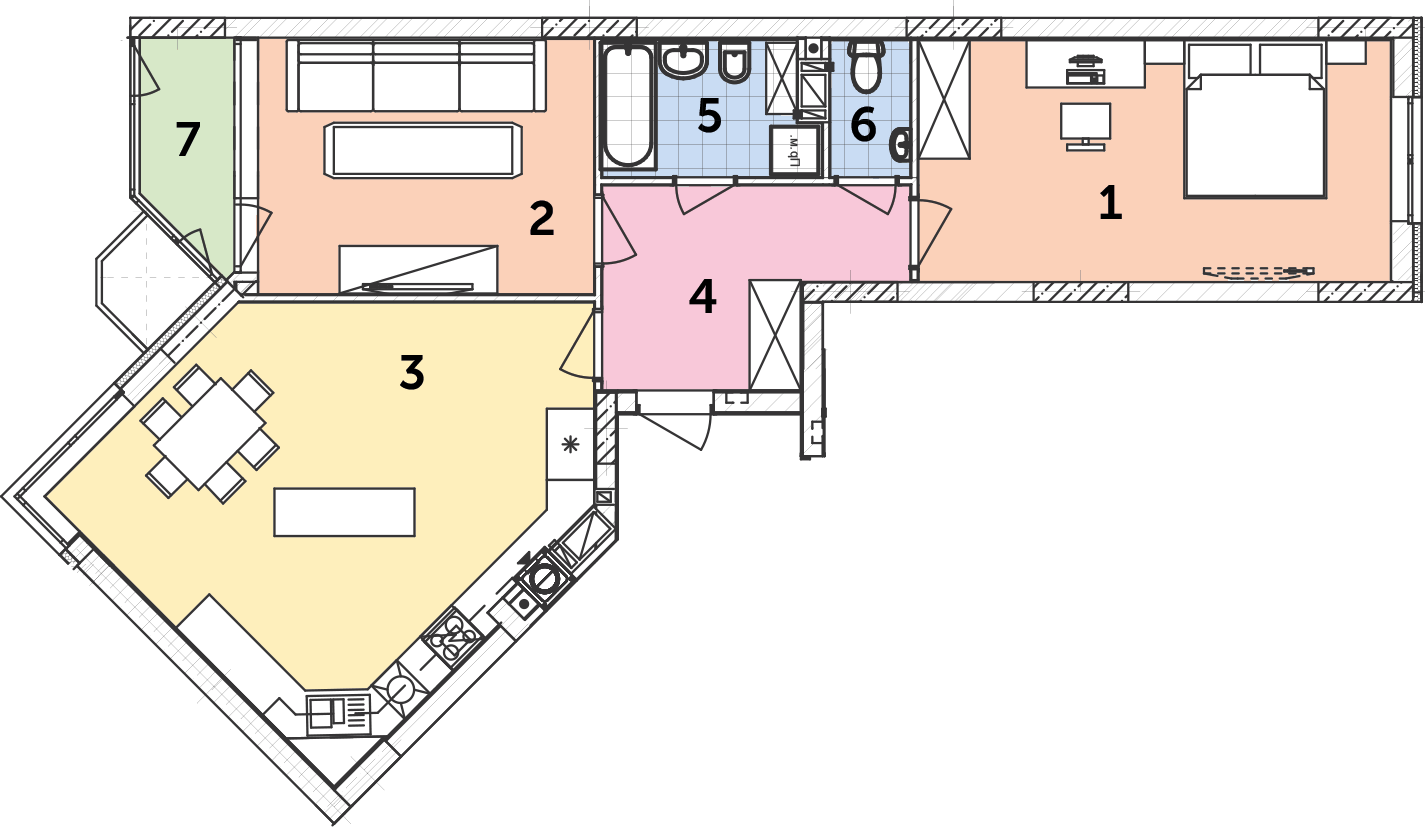 2-комнатная 75.05 м² в ЖК Лесная сказка от застройщика, Киев