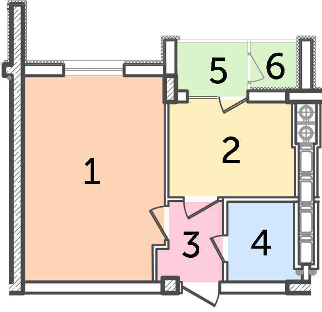 1-комнатная 38.87 м² в ЖК Парковый от 16 000 грн/м², г. Ирпень