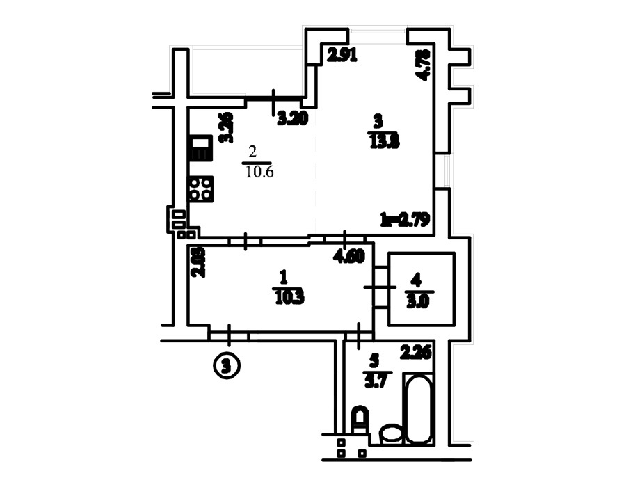 1-кімнатна 44.8 м² в ЖК Comfort Club від 39 300 грн/м², Київ