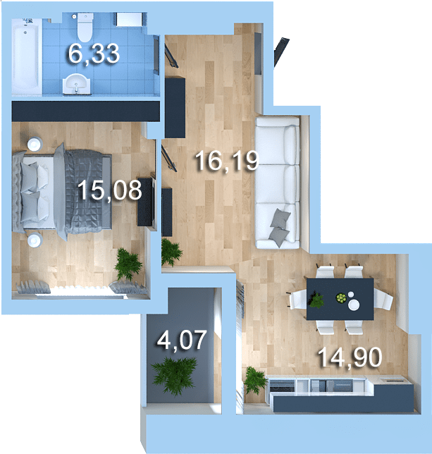 1-комнатная 54.54 м² в ЖК Новопечерська Вежа от 50 009 грн/м², Киев