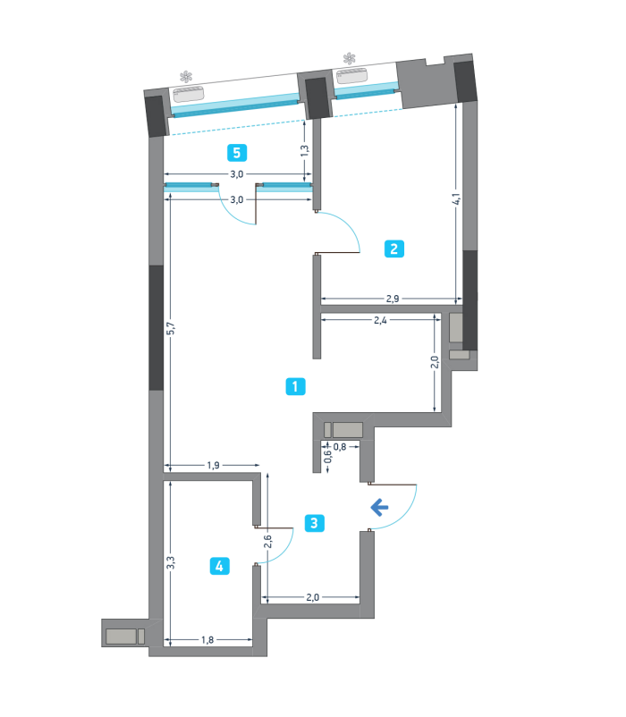 4-кімнатна 102.61 м² в ЖК Славутич від 24 008 грн/м², Київ