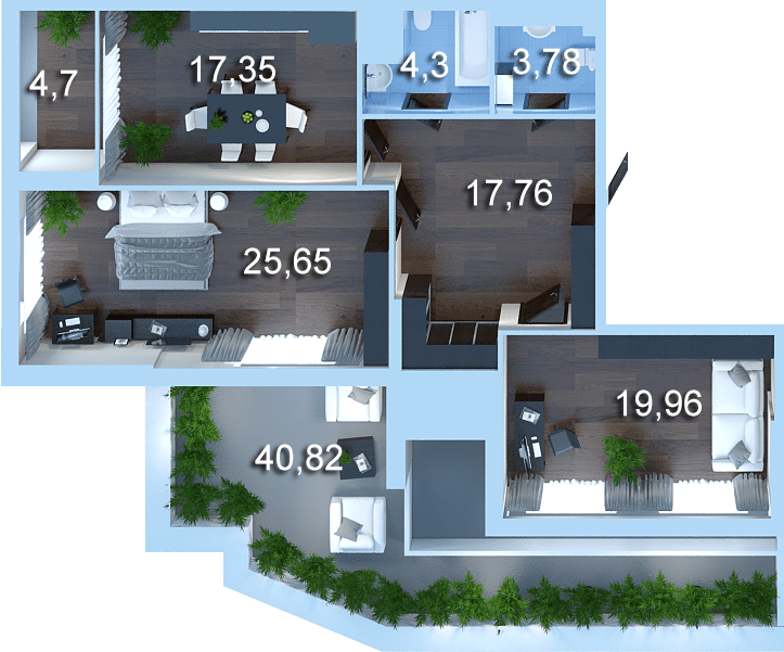 2-кімнатна 105.75 м² в ЖК Новопечерська Вежа від 42 406 грн/м², Київ