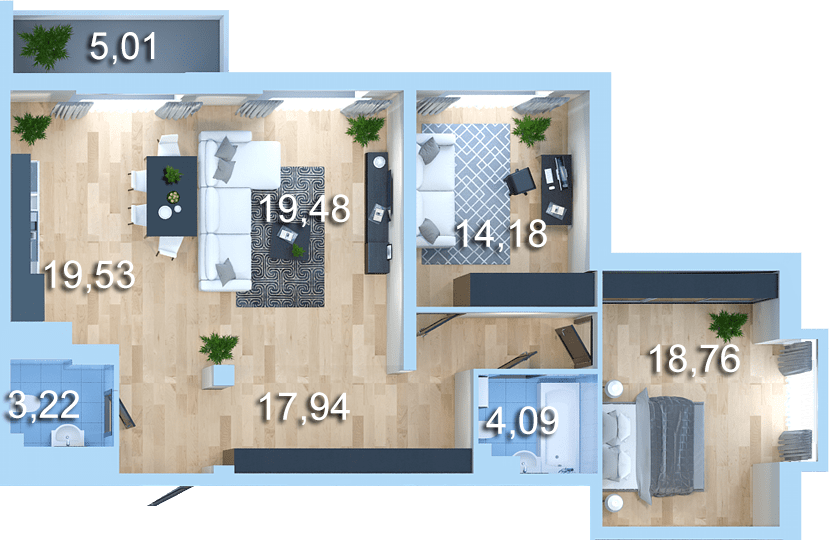 3-комнатная 98.7 м² в ЖК Новопечерська Вежа от 36 350 грн/м², Киев