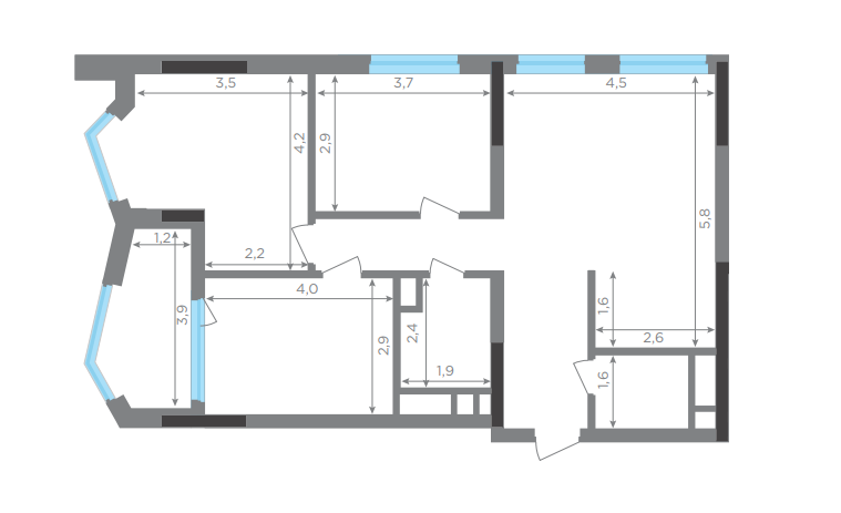 3-кімнатна 84.01 м² в ЖК Time від забудовника, Київ