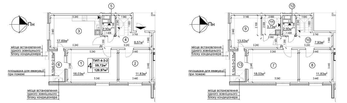 4-комнатная 120.97 м² в ЖК Квартал Тарасовский от 11 470 грн/м², с. Тарасовка