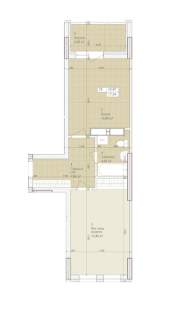 1-комнатная 45.87 м² в ЖК Дніпровська Мрія от 27 000 грн/м², Киев