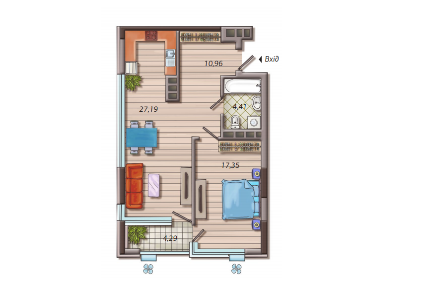 1-комнатная 64.2 м² в ЖК Французский квартал 2 от 44 250 грн/м², Киев