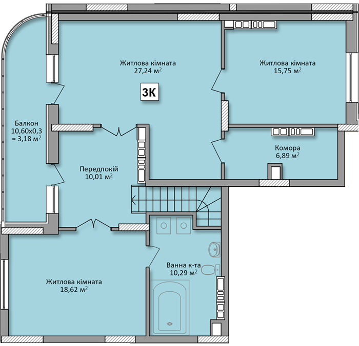 Двухуровневая 136.89 м² в ЖК по ул. Ю. Кондратюка от 21 500 грн/м², Киев