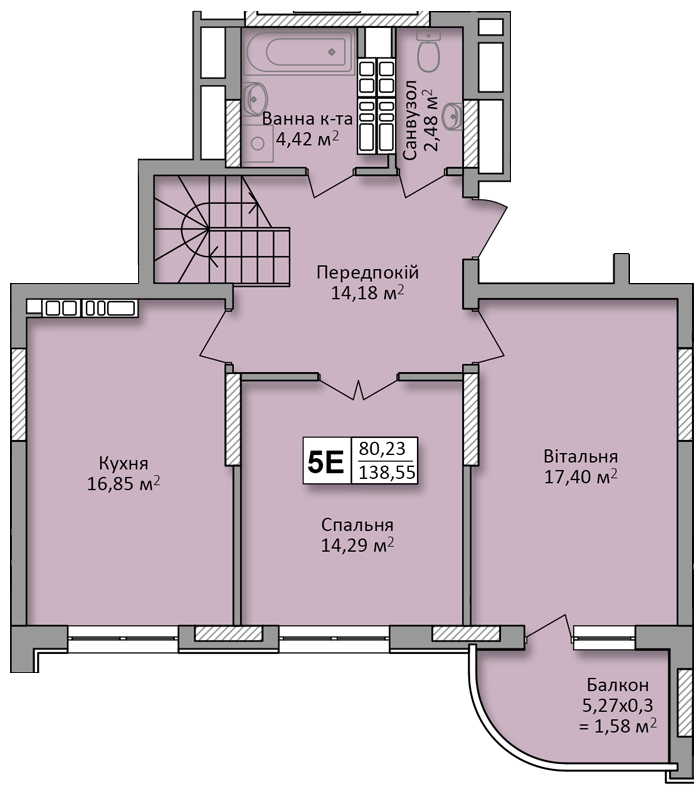 Двухуровневая 138.55 м² в ЖК по ул. Ю. Кондратюка от 21 500 грн/м², Киев