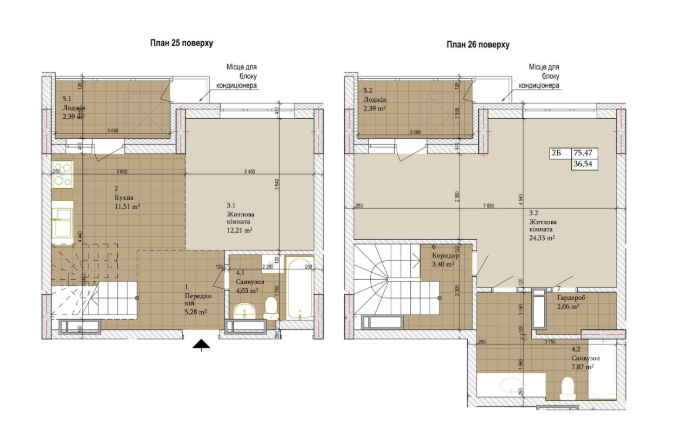 Двухуровневая 75.47 м² в ЖК Дніпровська Мрія от 21 000 грн/м², Киев