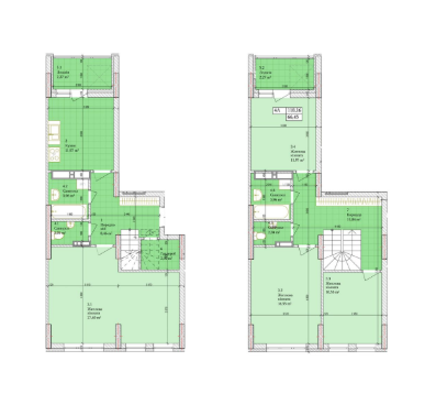 Двухуровневая 118.16 м² в ЖК Дніпровська Мрія от 24 000 грн/м², Киев