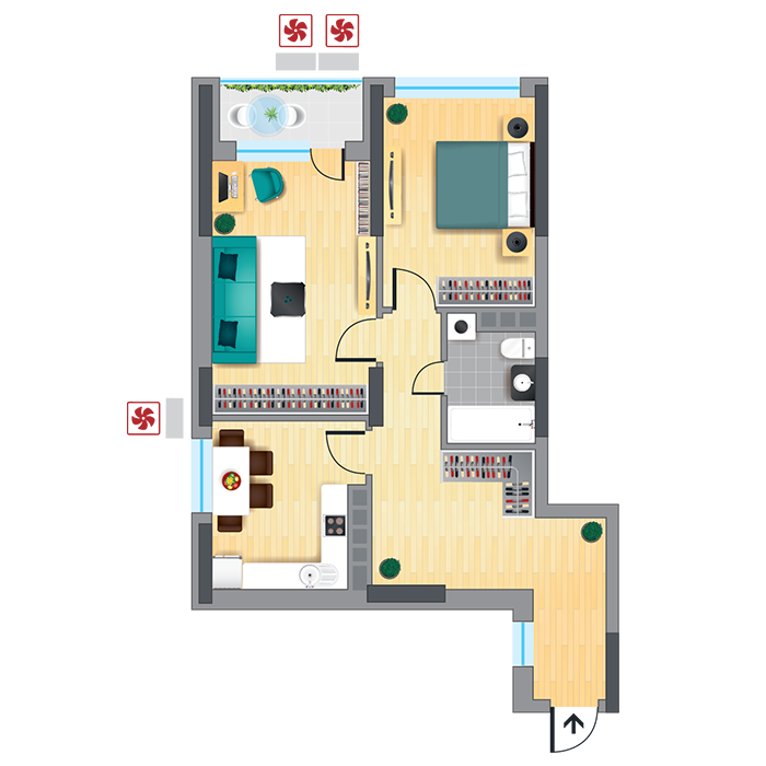 2-комнатная 71 м² в ЖК Victory V от 35 000 грн/м², Киев