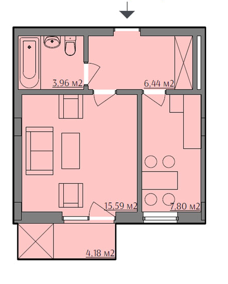 1-кімнатна 35.04 м² в ЖК на вул. Варшавська, 201А від 33 800 грн/м², Львів