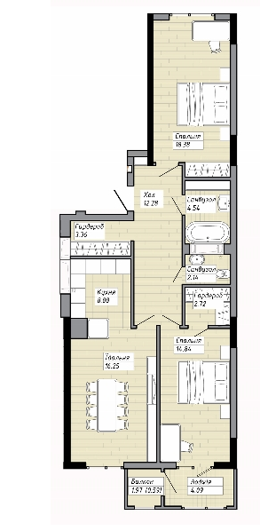 2-комнатная 87.79 м² в ЖК на ул. Героев УПА, 73 от 18 000 грн/м², Львов