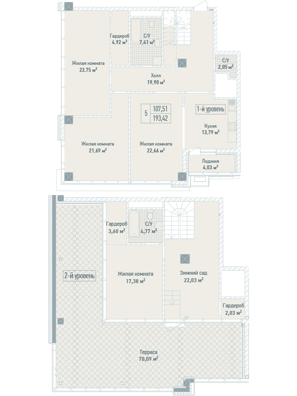 5+ комнат 193.42 м² в ЖК Бульвар Фонтанов от 71 280 грн/м², Киев