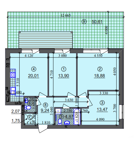 3-кімнатна 84.19 м² в ЖК Ліпінка від 26 505 грн/м², Київ