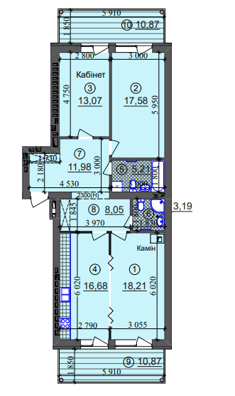 3-комнатная 100.49 м² в ЖК Липинка от 26 505 грн/м², Киев