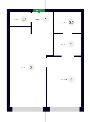 1-кімнатна 48.7 м² в ЖК White Lines від 49 550 грн/м², Київ