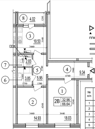 2-кімнатна 66.64 м² в ЖК Еврика від забудовника, Київ