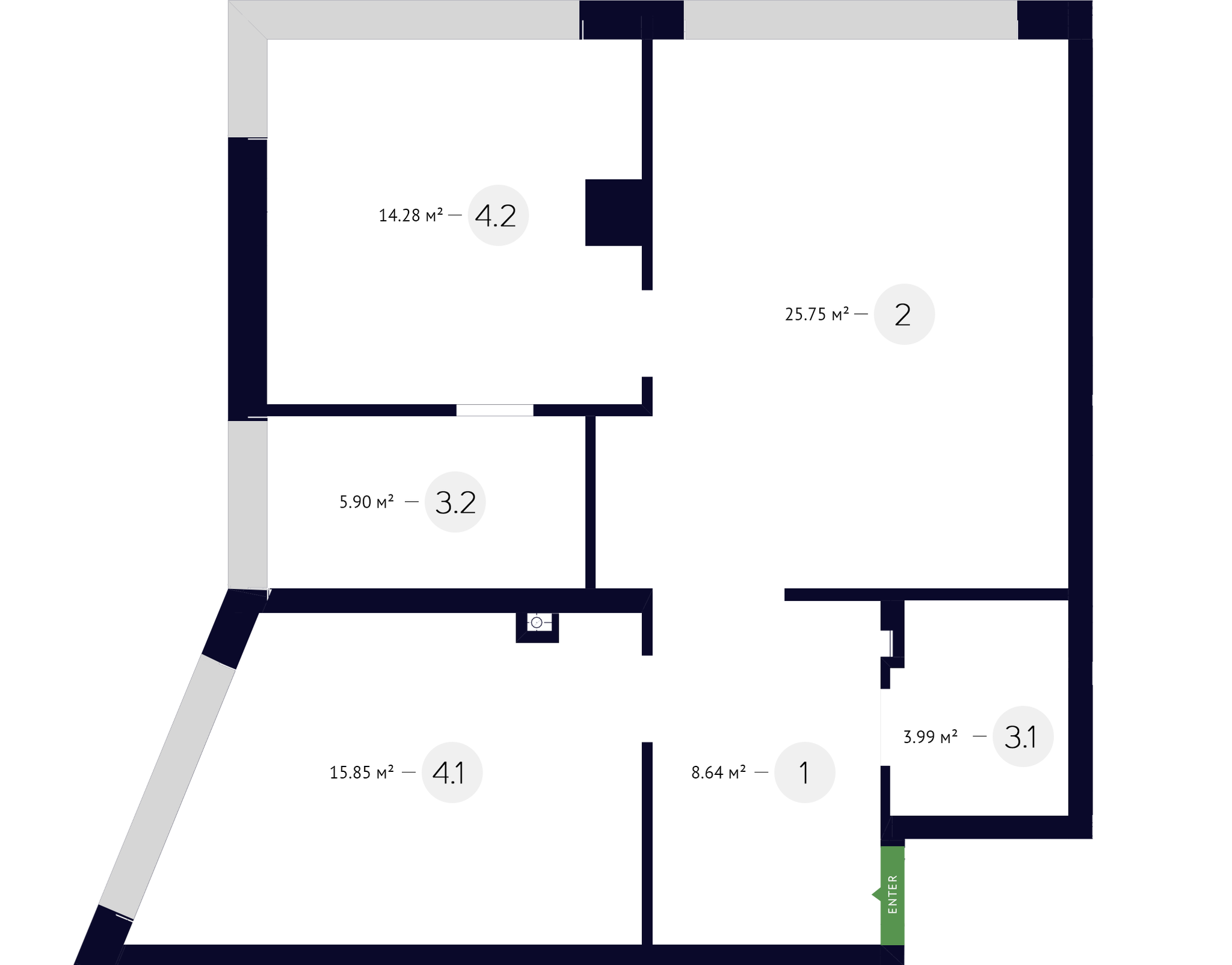 2-комнатная 74.41 м² в ЖК White Lines от 45 450 грн/м², Киев