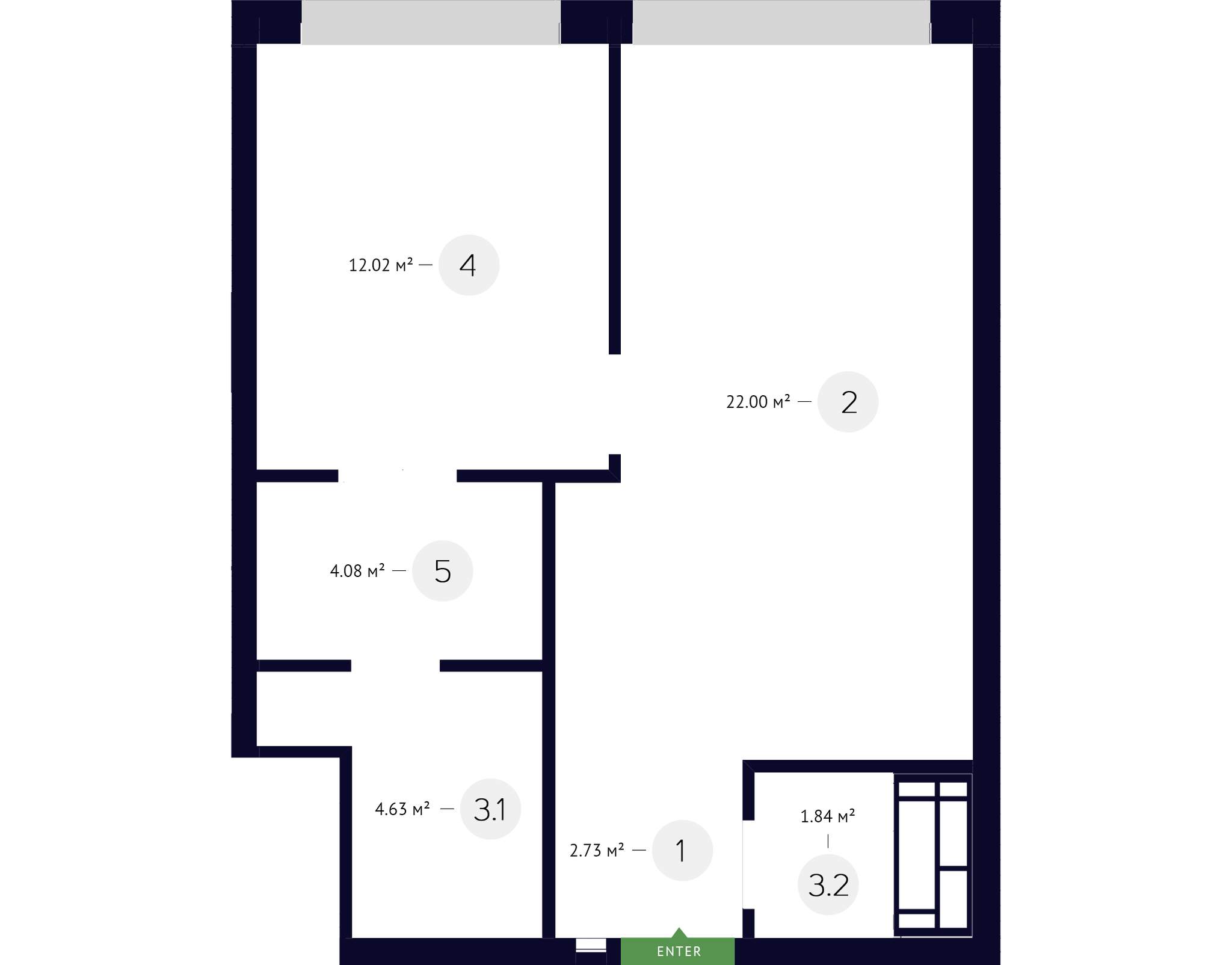 1-кімнатна 47.3 м² в ЖК White Lines від 70 250 грн/м², Київ